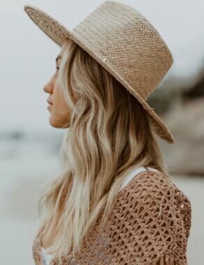 Olive & Pique Soleil Straw Rancher Hat Tan Minimalist Hipster Sun Summer
